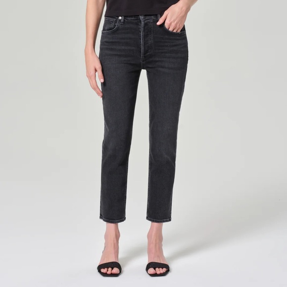 Agolde Riley High Rise Straight Crop Jeans - Picture 6 of 6